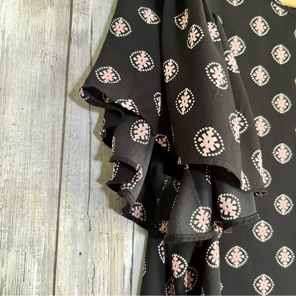 Loft Paisley Flutter Sleeve Blouse - Picture 5 of 6